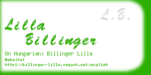 lilla billinger business card